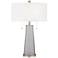 Color Plus Peggy 29 3/4" Swanky Gray Glass Table Lamp
