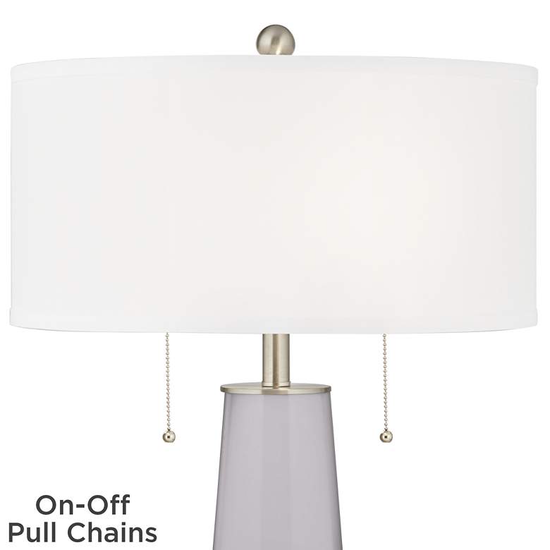 Image 2 Color Plus Peggy 29 3/4" Swanky Gray Glass Table Lamp more views