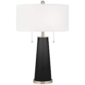 Image1 of Color Plus Peggy 29 3/4" Tricorn Black  Glass Table Lamp