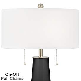 Image2 of Color Plus Peggy 29 3/4" Tricorn Black  Glass Table Lamp more views