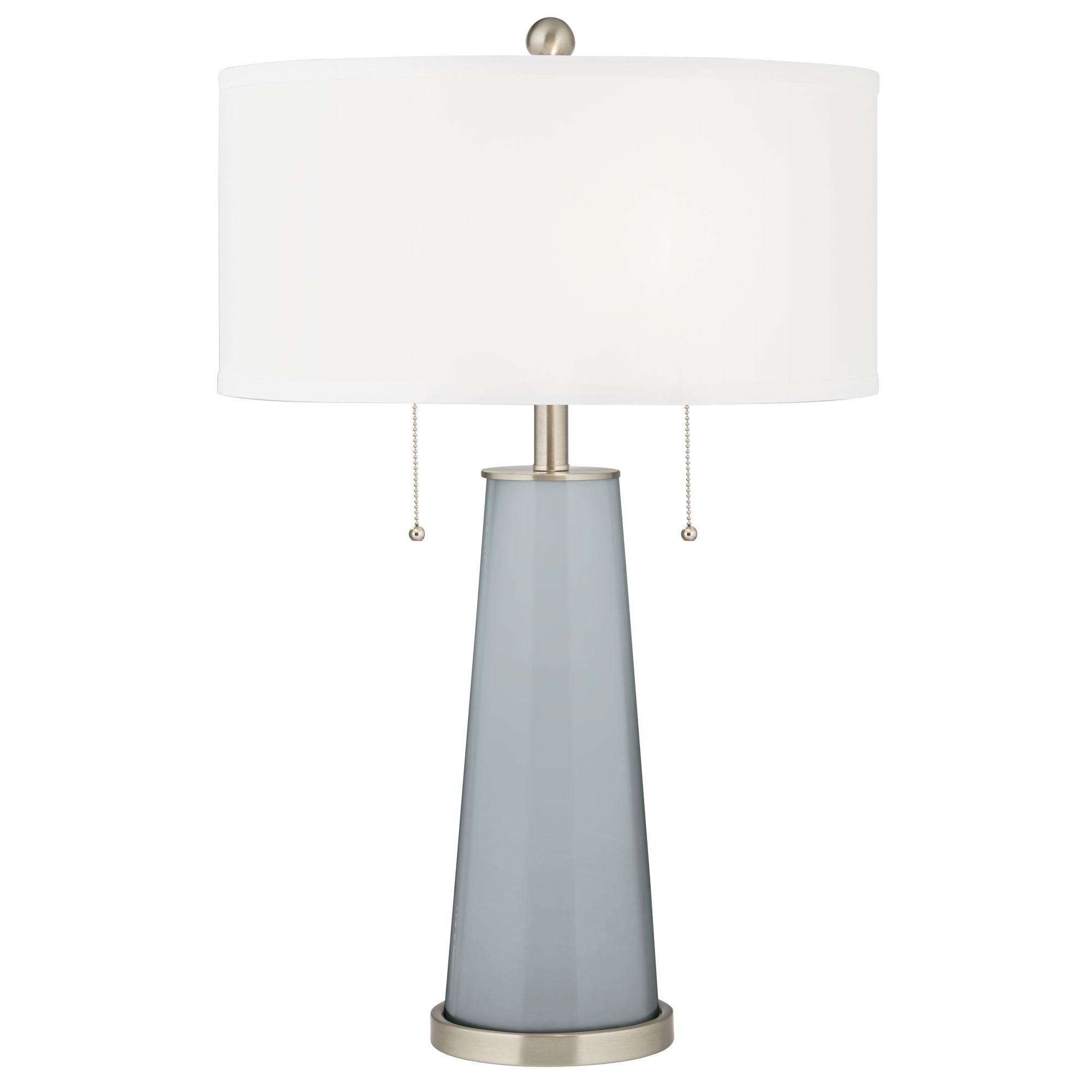 Color Plus Peggy 29 3/4" Uncertain Gray Table Lamp with USB Dimmer