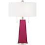 1_Color Plus Peggy 29 3/4" Vivacious Pink Glass Table Lamp