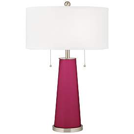 Image1 of Color Plus Peggy 29 3/4" Vivacious Red Glass Table Lamp