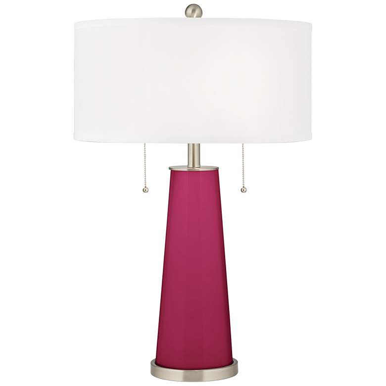 Image 1 Color Plus Peggy 29 3/4" Vivacious Red Glass Table Lamp