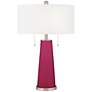 Color Plus Peggy 29 3/4" Vivacious Red Glass Table Lamp