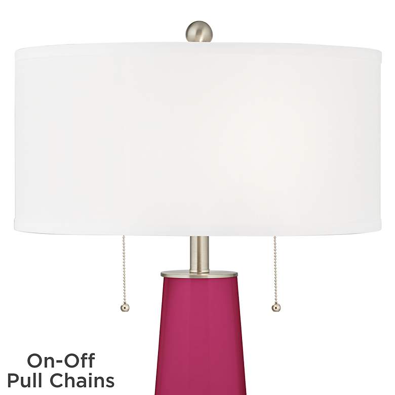 Image 2 Color Plus Peggy 29 3/4 inch Vivacious Red Glass Table Lamp more views