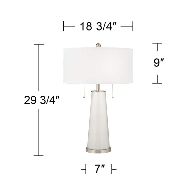 Image 3 Color Plus Peggy 29 3/4 inch White Shade and Aqua-Sphere Blue Table Lamp more views
