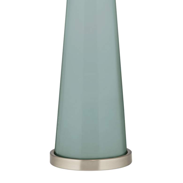 Image 3 Color Plus Peggy 29 3/4" White Shade and Aqua-Sphere Blue Table Lamp more views