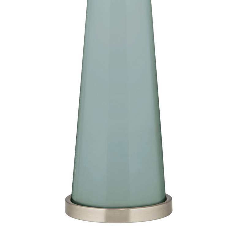 Image 3 Color Plus Peggy 29 3/4 inch White Shade and Aqua-Sphere Blue Table Lamp more views