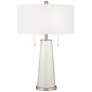 Color Plus Peggy 29 3/4" Winter White Glass Table Lamp