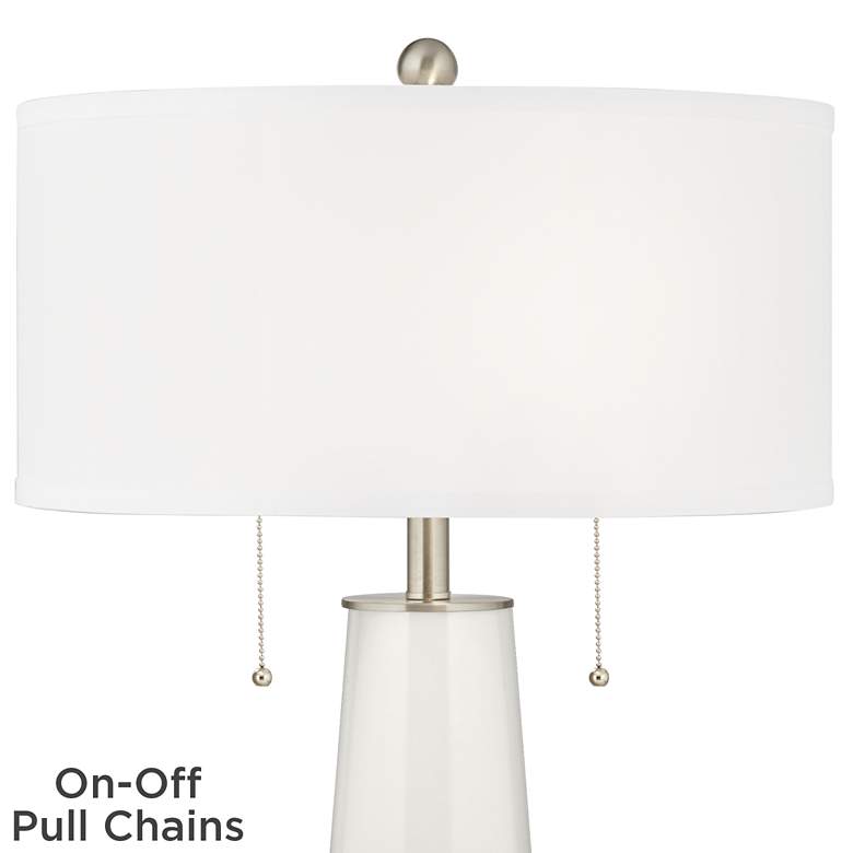 Image 2 Color Plus Peggy 29 3/4 inch Winter White Glass Table Lamp more views