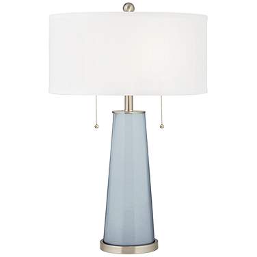 Color Plus Peggy 29 3/4" Modern Glass Take Five Blue Table Lamp