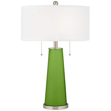 Color Plus Peggy 29 3/4" Rosemary Green Glass Table Lamp