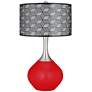 Color Plus Spencer 31" Black Metal Shade and Bright Red Table Lamp