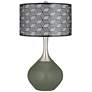 Color Plus Spencer 31" Black Metal Shade Deep Lichen Green Table Lamp