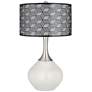 Color Plus Spencer 31" Black Metal Shade Winter White Table Lamp