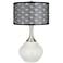 Color Plus Spencer 31" Black Metal Shade Winter White Table Lamp