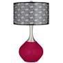 Color Plus Spencer 31" Black Shade with French Burgundy Red Table Lamp