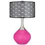 Color Plus Spencer 31" Black Shade with Fuchsia Pink Table Lamp