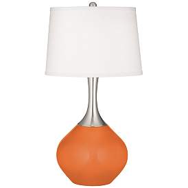 Image2 of Color Plus Spencer 31" Celosia Orange Modern Table Lamp
