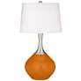 2_Color Plus Spencer 31" Cinnamon Spice Orange Table Lamp