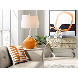Image3 of Color Plus Spencer 31" Cinnamon Spice Orange Table Lamp more views