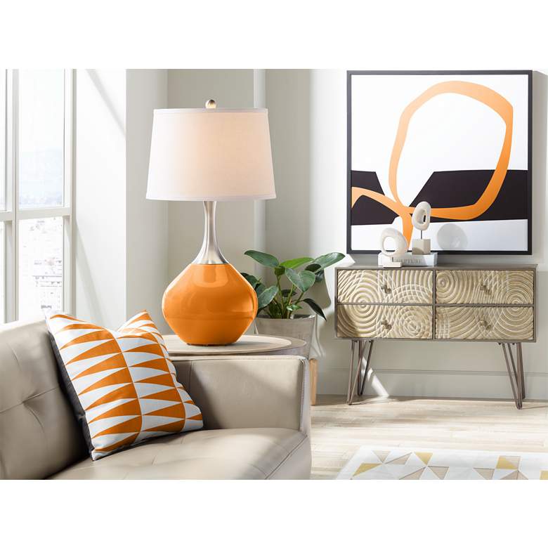 Image 3 Color Plus Spencer 31" Cinnamon Spice Orange Table Lamp more views