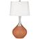 Color Plus Spencer 31" Fog Linen Shade Baked Clay Table Lamp