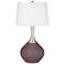 Color Plus Spencer 31" Fog Linen Shade Poetry Plum Purple Table Lamp