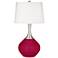 Color Plus Spencer 31" French Burgundy Red Table Lamp with USB Dimmer