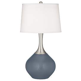 Image2 of Color Plus Spencer 31" Granite Peak Gray Table Lamp with USB Dimmer