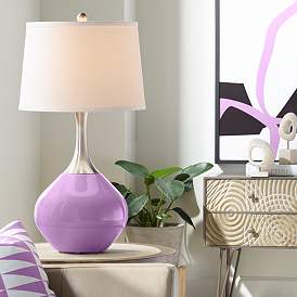 Image1 of Color Plus Spencer 31" High African Violet Purple Table Lamp