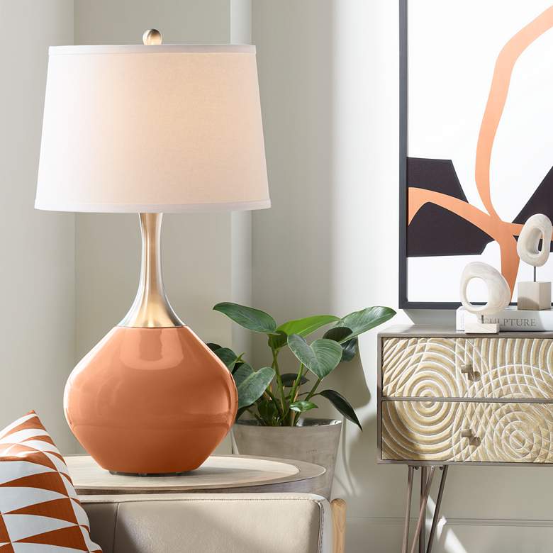 Image 1 Color Plus Spencer 31" High Burnt Almond Brown Table Lamp