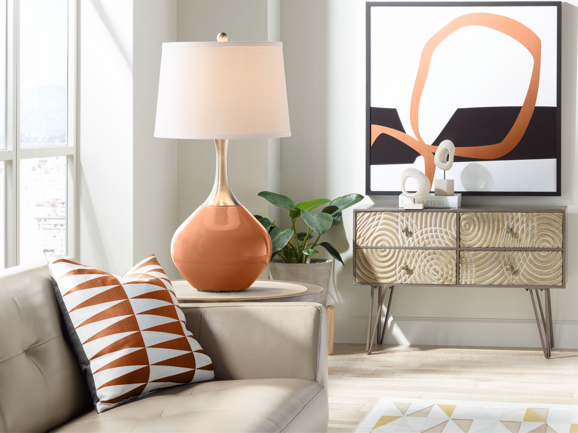 Image 3 Color Plus Spencer 31" High Burnt Almond Brown Table Lamp more views