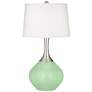2_Color Plus Spencer 31" High Flower Stem Green Table Lamp