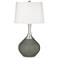 Color Plus Spencer 31" High Fog Linen Shade Pewter Green Table Lamp