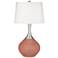 Color Plus Spencer 31" High Fog Linen Shade Rojo Dust Red Table Lamp