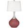 Color Plus Spencer 31" High Fog Linen Shade Toile Red Table Lamp