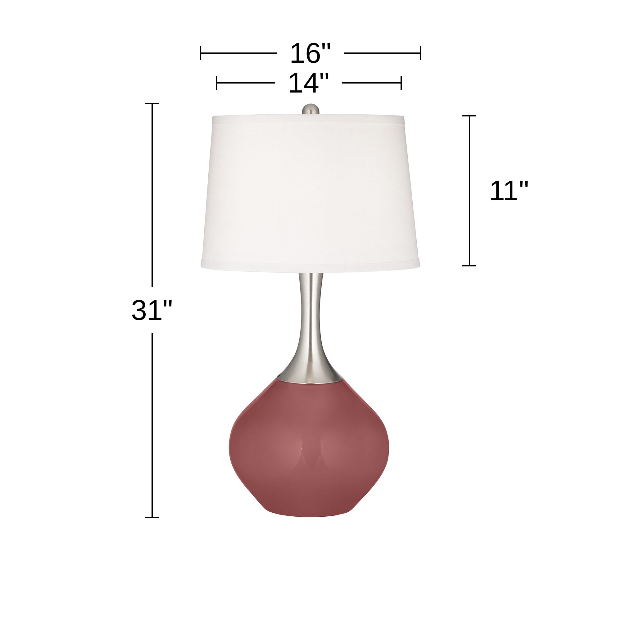 Image 3 Color Plus Spencer 31" High Fog Linen Shade Toile Red Table Lamp more views