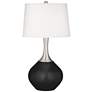 Color Plus Spencer 31" High Glass Tricorn Black Table Lamp