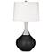 Color Plus Spencer 31" High Glass Tricorn Black Table Lamp