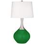 Color Plus Spencer 31" High Modern Glass Envy Green Table Lamp