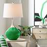 Color Plus Spencer 31" High Modern Glass Envy Green Table Lamp