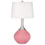 2_Color Plus Spencer 31" High Modern Glass Haute Pink Table Lamp