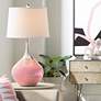 1_Color Plus Spencer 31" High Modern Glass Haute Pink Table Lamp