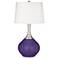 Color Plus Spencer 31" High Modern Glass Izmir Purple Table Lamp