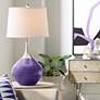 Color Plus Spencer 31" High Modern Glass Izmir Purple Table Lamp