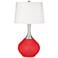 Color Plus Spencer 31" High Modern Glass Poppy Red Table Lamp