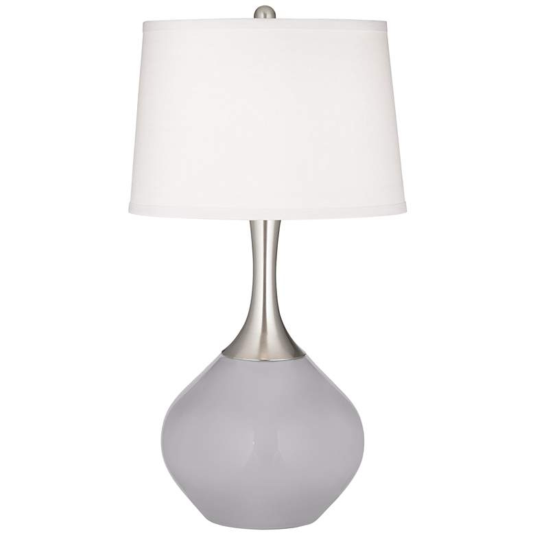 Image 2 Color Plus Spencer 31 inch High Modern Glass Swanky Gray Table Lamp