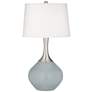 Color Plus Spencer 31" High Modern Glass Uncertain Gray Table Lamp